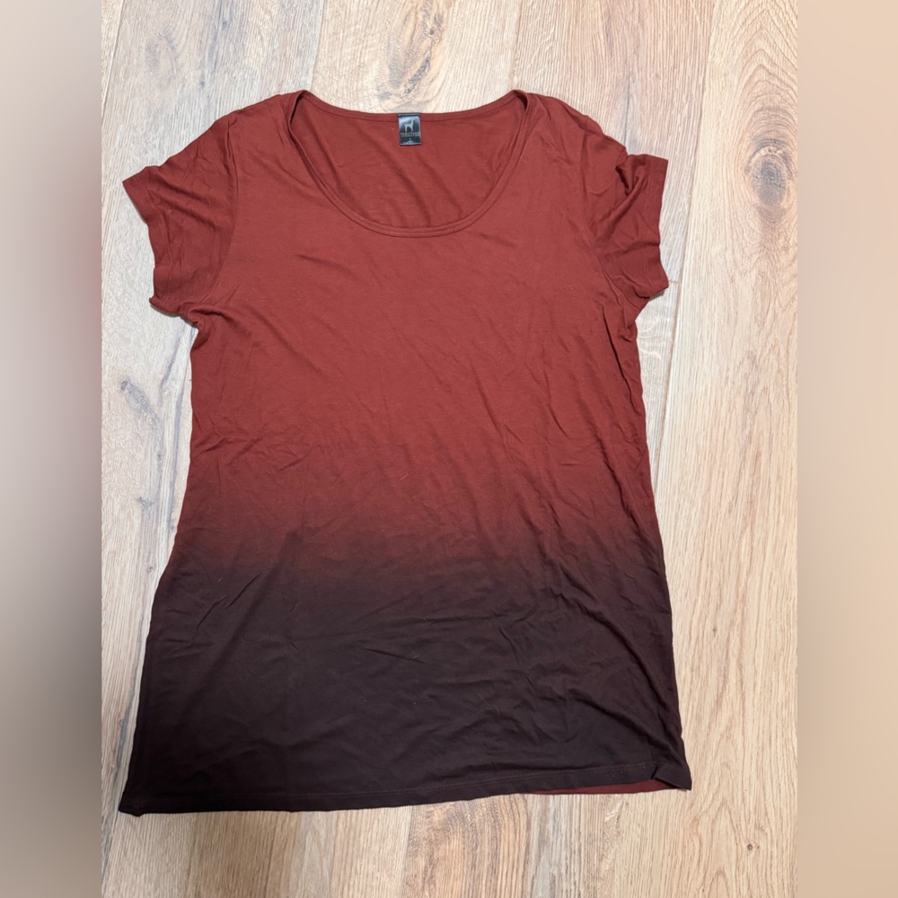 Peruvian Connection Cinnabar Short Sleeve Tunic T-Shirt EUC